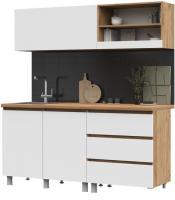 Готовая кухня Стендмебель Хелен 1.7 (белый/дуб крафт золотой)