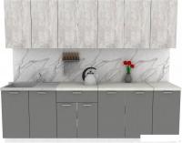 Готовая кухня ЭлиГард Lion 2.6 (ледяное дерево/дымчатый алмаз/королевский опал)