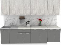 Готовая кухня ЭлиГард Lion 2.8 (ледяное дерево/дымчатый алмаз/королевский опал)