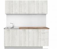 Готовая кухня Артём-Мебель Оля СН-114 без стекла ДСП 1.8м (сосна лофт белая)