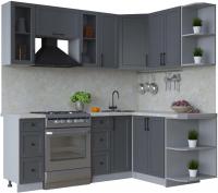 Готовая кухня Интерлиния Тренд 1.5x2.1 правая (пепел/пепел/опал светлый)