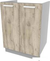 Шкаф напольный Интерлиния Компо НШ60м-2дв (дуб серый)