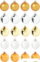 Елочная игрушка Swed House Vintertid 34.56.1401 (золото/серебристый)