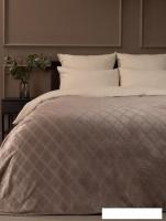 Плед Tex Republic Elite Клетка Фланель Евро 93382 (коричневый)