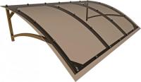 Козырек Импласт Скат Полимер 1900х950 Тонированный (с сотовым поликарбонатом 4мм)