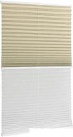 Плиссе Delfa Walnut СПШ-3405/3504 Basic Transparent (68x160, бежевый/белый)