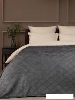 Плед Tex Republic Elite Клетка Фланель Евро 93380 (темно-серый)