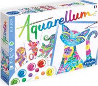 Набор для рисования SentoSphere Акварельная раскраска Коты 6512