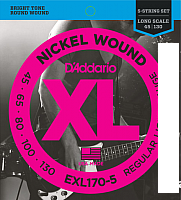 Струны для гитары D'Addario EXL170-5 45-130