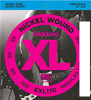 Струны для гитары D'Addario EXL170 45-100
