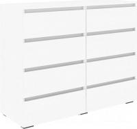 Комод Кортекс-мебель Бари 120 8ш (белый/белый/белый)