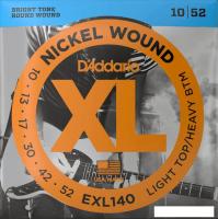Струны для гитары D'Addario EXL140 XL Nickel Wound Light Top/Heavy Bottom 10-52