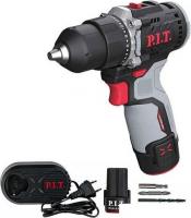 Дрель-шуруповерт P.I.T. PBM12K-10B/2 (с 2-мя АКБ, кейс)