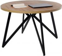 Кухонный стол Millwood Женева Л D90x75 (36 мм, дуб золотой Craft/черный)