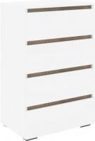 Комод Кортекс-мебель Бари 60 4ш (белый/белый/дуб сонома)