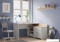 Стол MyStar Кросс ИВ-120.01.00 (дуб бонифаций/белый)