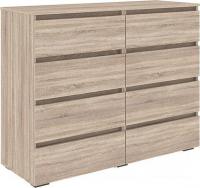 Комод Кортекс-мебель Бари 120 8ш (дуб сонома/дуб сонома/дуб сонома)
