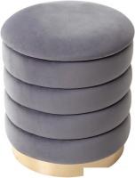 Пуфик M-City Фред 461MC04440 (велюр серый/золото)