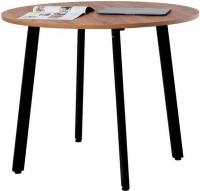 Кухонный стол Millwood Шанхай Л18 d120 (дуб табачный Craft/металл черный)