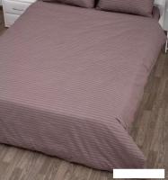 Постельное белье Миланика Какао 175x217 (поплин-страйп)