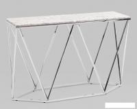 Консольный стол Stool Group Авалон 122x41 (серый мрамор/сталь серебро)