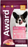 Сухой корм для собак Award Adult Medium для взрослых средних пород с индейкой, курицей с добавлением