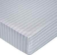 Постельное белье Миланика Темно-серая на резинке 140x200 (поплин-страйп)