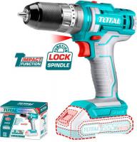 Ударная дрель-шуруповерт Total TIDLI201455 (без АКБ, набор оснастки)