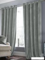 Комплект штор Nadzejka Бархат 38 на люверсах 145x260 (мята)