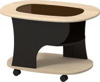 Журнальный столик Премиум СЖ-1 со стеклянной столешницей (ясень шимо светлый/венге)