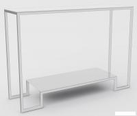 Консольный стол Hype Mebel Голд гласс 80x35 (белый/стекло белое)