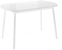 Кухонный стол Мебель Импэкс Leset Мидел Мини (металл белый-стекло белое)