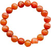 Браслет Wolves Агат 40332 (р.19, оранжевый)