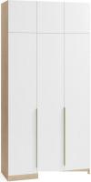 Шкаф распашной Soma Lord Gold 3-х створчатый 120x240 (дуб сонома/белый)