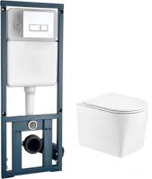 Унитаз подвесной WeltWasser Nesenbach 004 GL-WT + Marberg 410 + Mar 507 SE (белый глянец/хром)