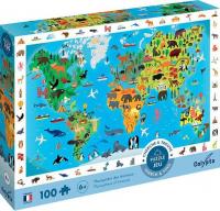 Пазл SentoSphere Карта обитания животных 7501 (100 эл)
