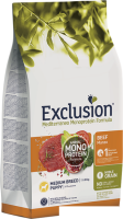 Сухой корм для собак Exclusion Monoprotein Noble Grain Puppy Medium Breed Beef (для щенков средних п