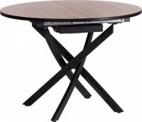 Кухонный стол TetChair Manzana 100x100+30x75 (дуб вотан/черный)