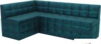Угловой диван Мебель-АРС Атлантис левый 190x84x120 (сине-зеленый Star Velvet 43 Black Green)