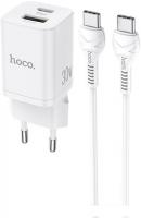 Сетевое зарядное Hoco N13 USB Type-C (белый)