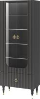 Шкаф-витрина Неман мебель Лоренсо МН-043-25 (графит)