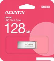 USB Flash ADATA UR350 128GB UR350-128G-RSR/BG (серебристый/коричневый)