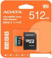 Карта памяти ADATA Premier AUSDX512GUICL10A1-RA1 microSDXC 512GB (с адаптером)