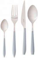 Набор столовых приборов Bugatti Ares ASBG-004F50 (24 пр, матовая сталь/серый)