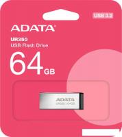 USB Flash ADATA UR350 64GB UR350-64G-RSR/BK (серебристый/черный)
