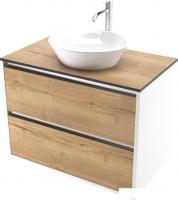 ЗОВ Тумба под умывальник Парма 100 P100LWP0MHMC1A-KP13H (белый/галифакс)