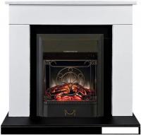 Каминокомплект Smolcom Detroit STD-ASP Majestic-S LUX BL LT (бьянко белый/черный)