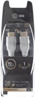 Кабель CACTUS HDMI - HDMI CS-HDMI.2.1-1 (1 м, серебристый)