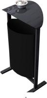 Уличная урна BZT DumH04 (черный, c пепельницей)