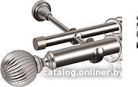 Карниз для штор АС ФОРОС Grace D25Г/16Г + наконечники Орион (2м, сатин)